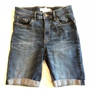 Denim mid thigh short